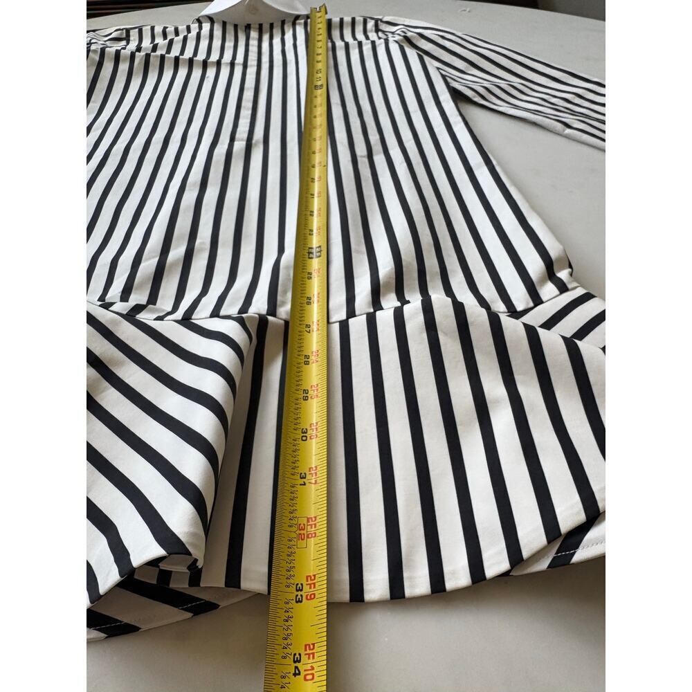 Ralph Lauren Collection Striped Mini Shirt Dress Runway Black White Collared 6 - Picture 12 of 16